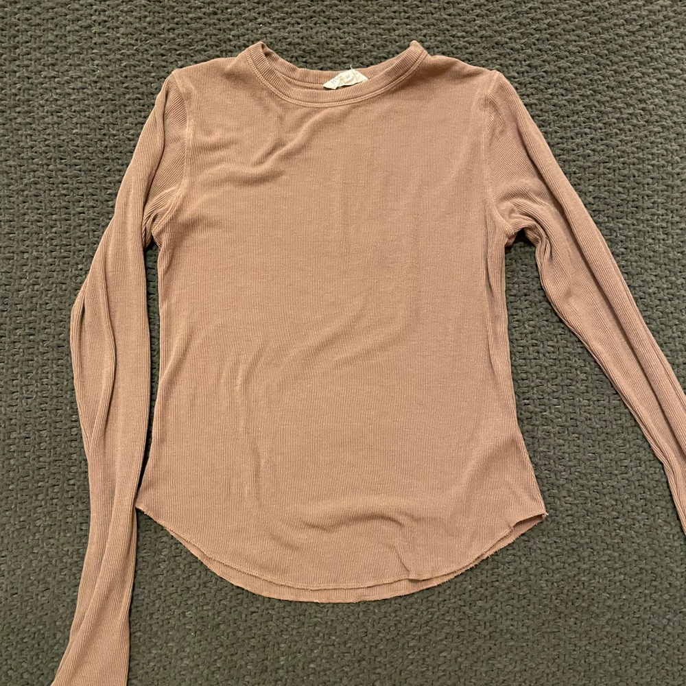 Roolee Long Sleeve Top in Tan